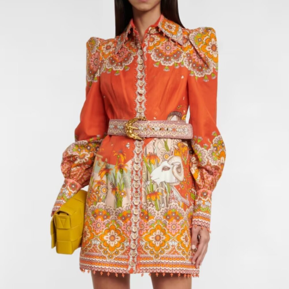 ZIMMERMANN Kaleidoscope Aries Shirt Dress - SZ 1